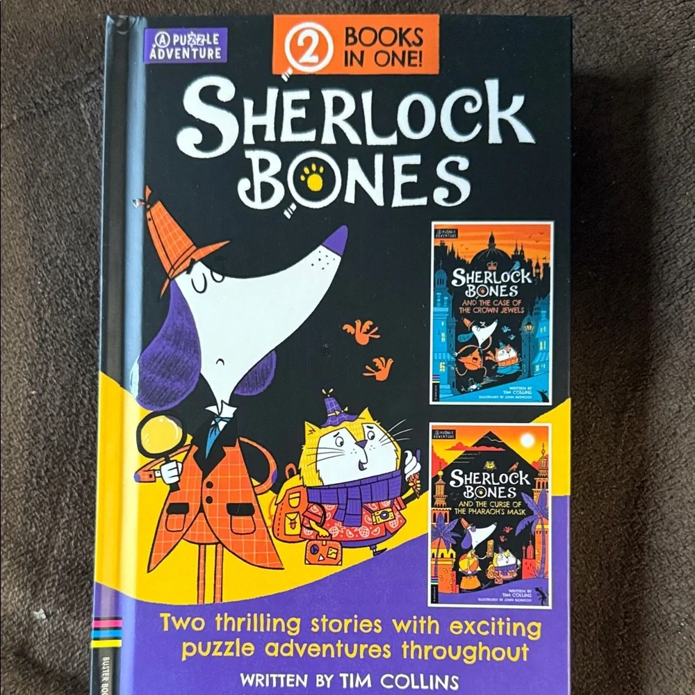 🏖️10 items for $20☀️ Sherlock Bones Puzzle Adventure Book by Tim Collins - Picture 2 of 5